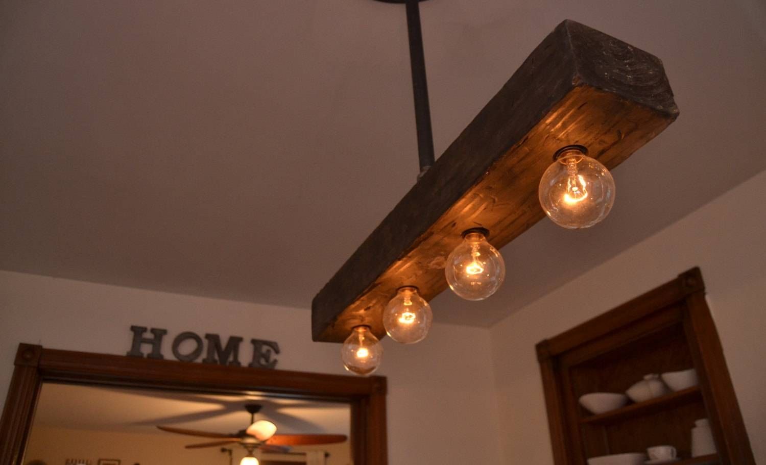 Reclaimed Wood Chandelier Light Fixture Farm Light Pertaining To Reclaimed Pendant Lighting (View 12 of 15)