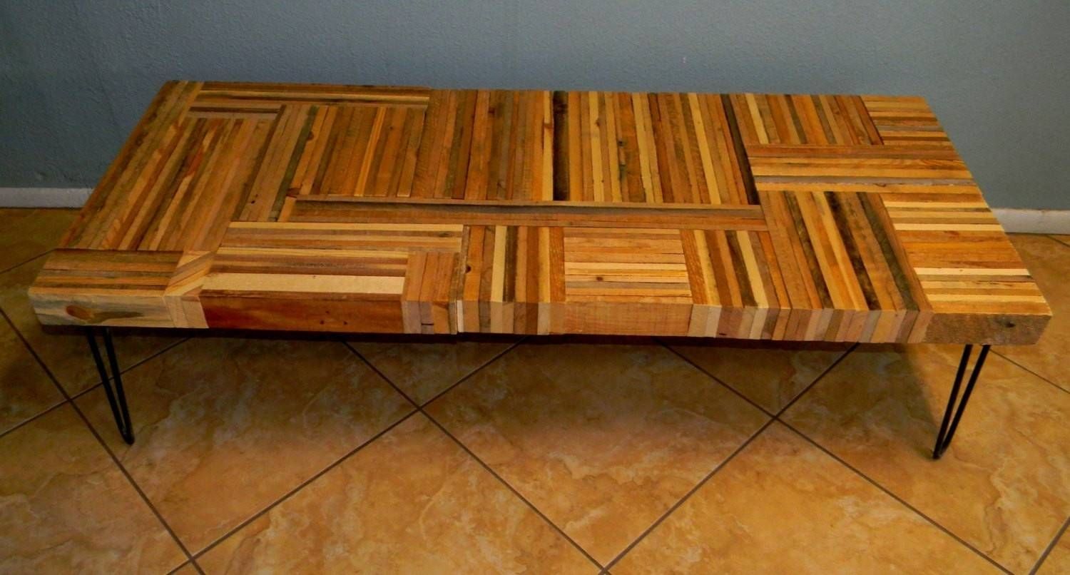 Reclaimed Wood Coffee Table Metal Legs | Coffeetablesmartin Inside Reclaimed Wood Coffee Tables (Photo 10 of 15)