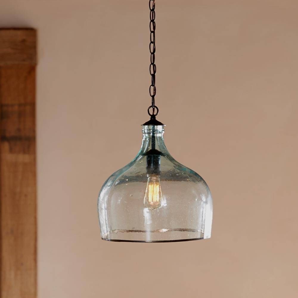 Recycled Glass Globe Light | Vivaterra Regarding Recycled Glass Pendant Lights (View 1 of 15)