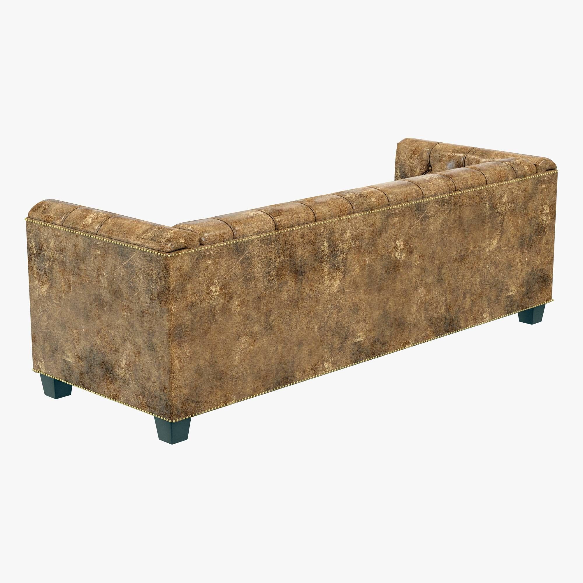 Restoration Hardware Savoy Leather Sofa 3d Model Pertaining To Savoy Leather Sofas (View 8 of 15)