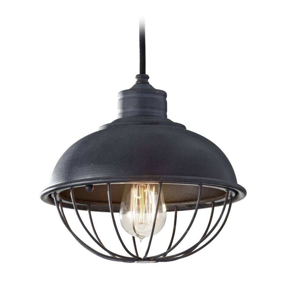 Retro Style Mini Pendant Light With Bulb Cage Shade | P1242af With Retro Pendant Lights (Photo 4 of 15)