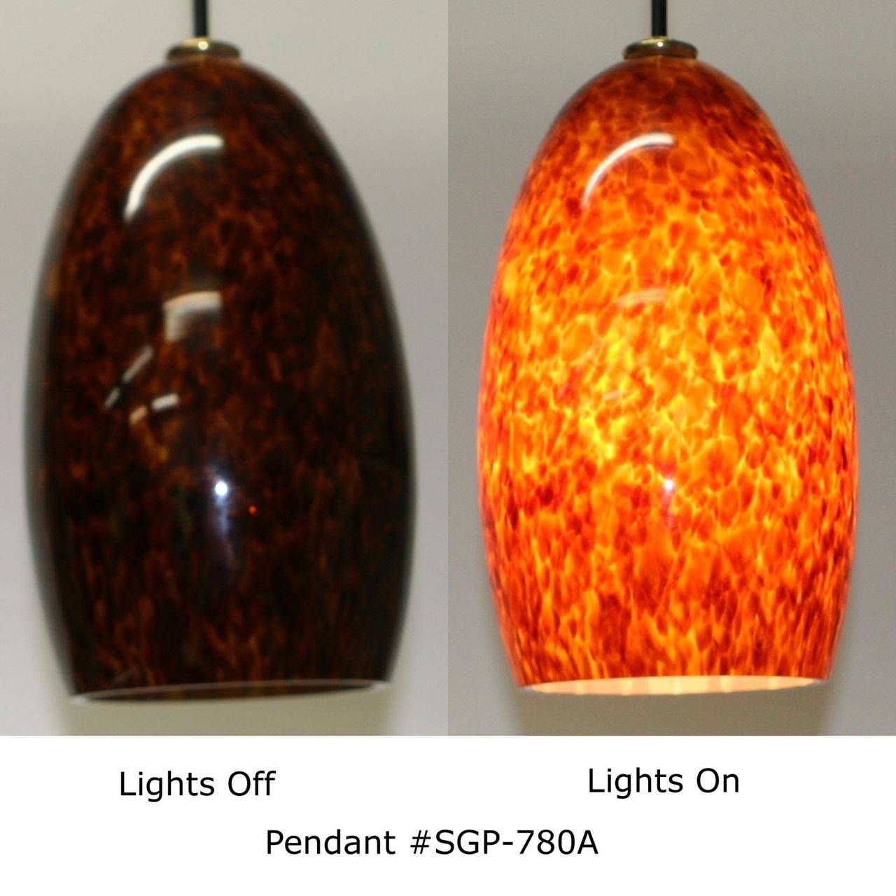 Root Beer Blown Glass Pendant Light | Artisan Crafted Home Regarding Orange Glass Pendant Lights (View 5 of 15)