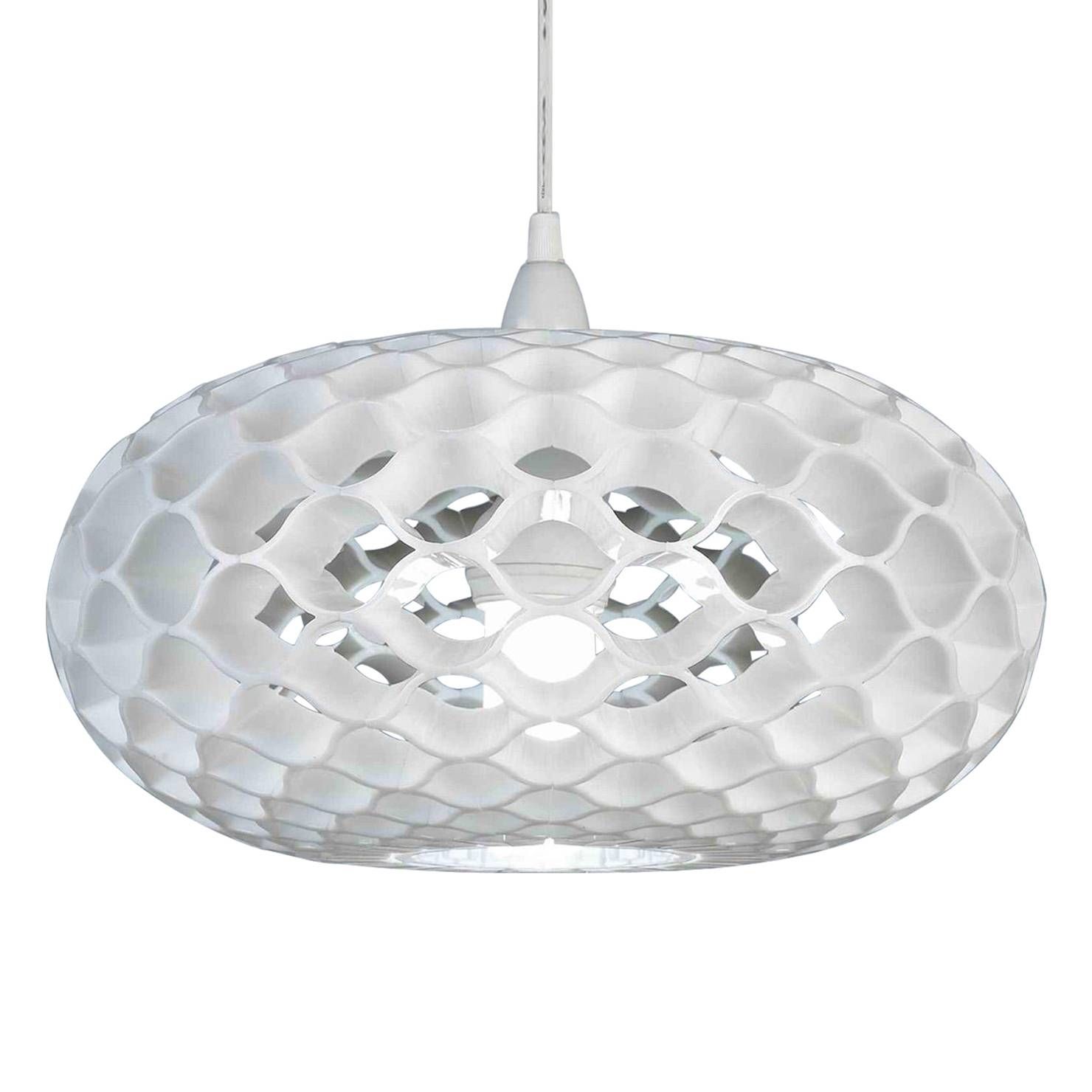 Russell Lowe – Honeycomb Pendant Light Shade, White | Achica With Regard To Honeycomb Pendant Lights (View 6 of 15)