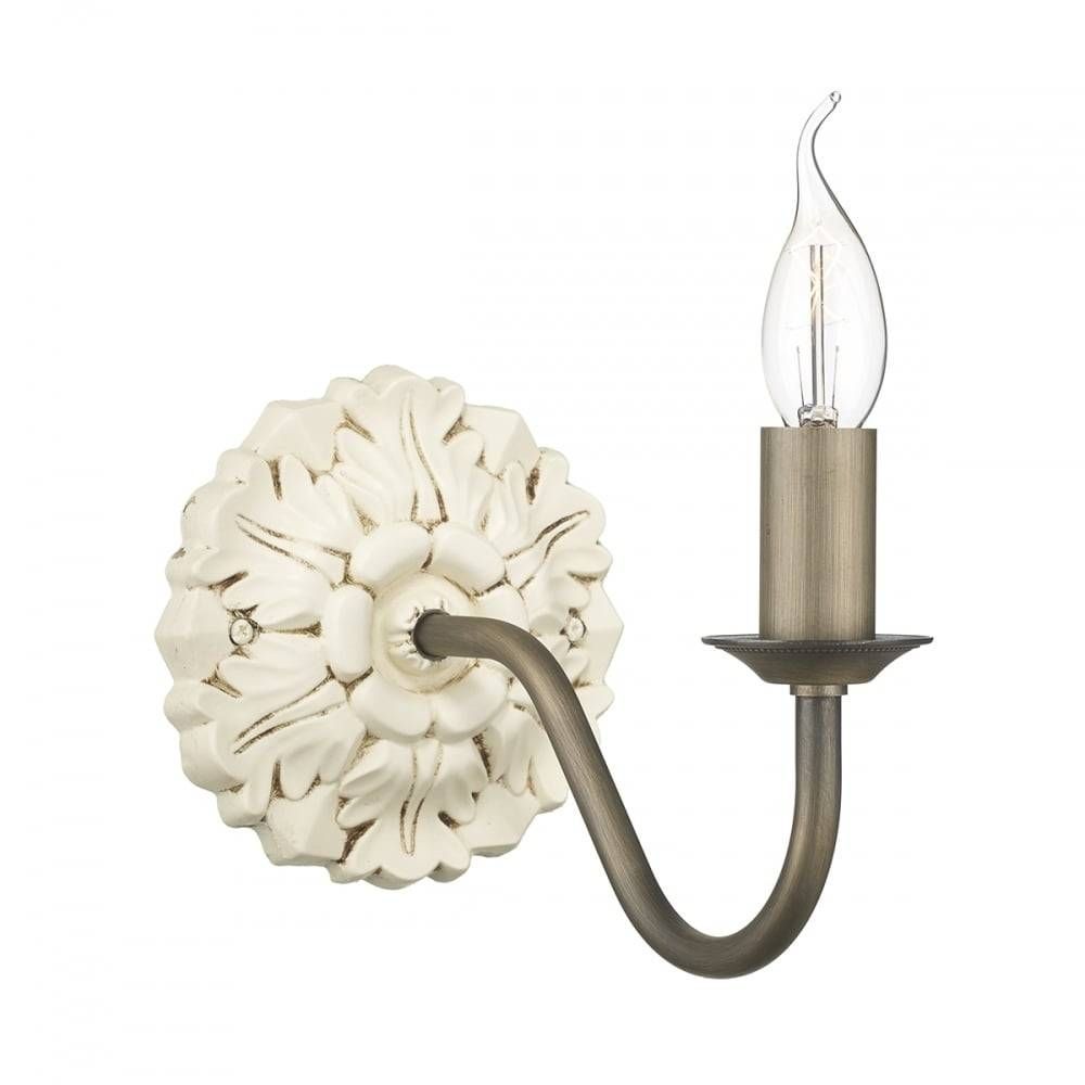 Rustic French Style Wall Sconce In A Distressed Cream Finish For French Style Lights (View 14 of 15)