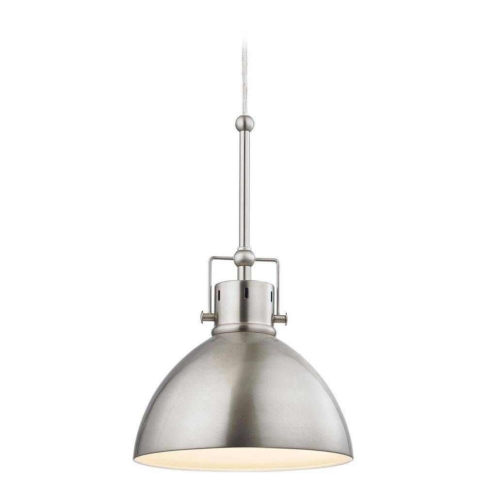 Satin Nickel Dome Metal Pendant Light | 2038 1 09 | Destination Within Brushed Nickel Mini Pendant Lights (View 3 of 15)