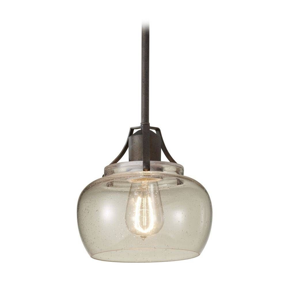 Seeded Glass Mini Pendant Light | Retro Glass Shades Intended For Retro Pendant Lights (View 2 of 15)