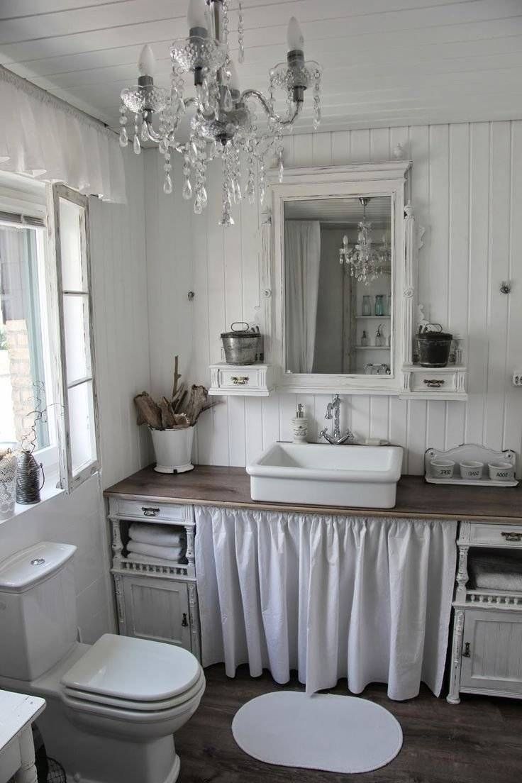 Shabby Chic Bathroom Furniture Rectangle Frame Glass Wall Mirror Pertaining To Round Shabby Chic Mirrors (View 15 of 15)