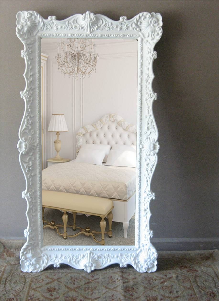 Shabby Chic Floor Standing Mirror 97 Stunning Decor With Full Pertaining To Big Standing Mirrors (View 13 of 15)