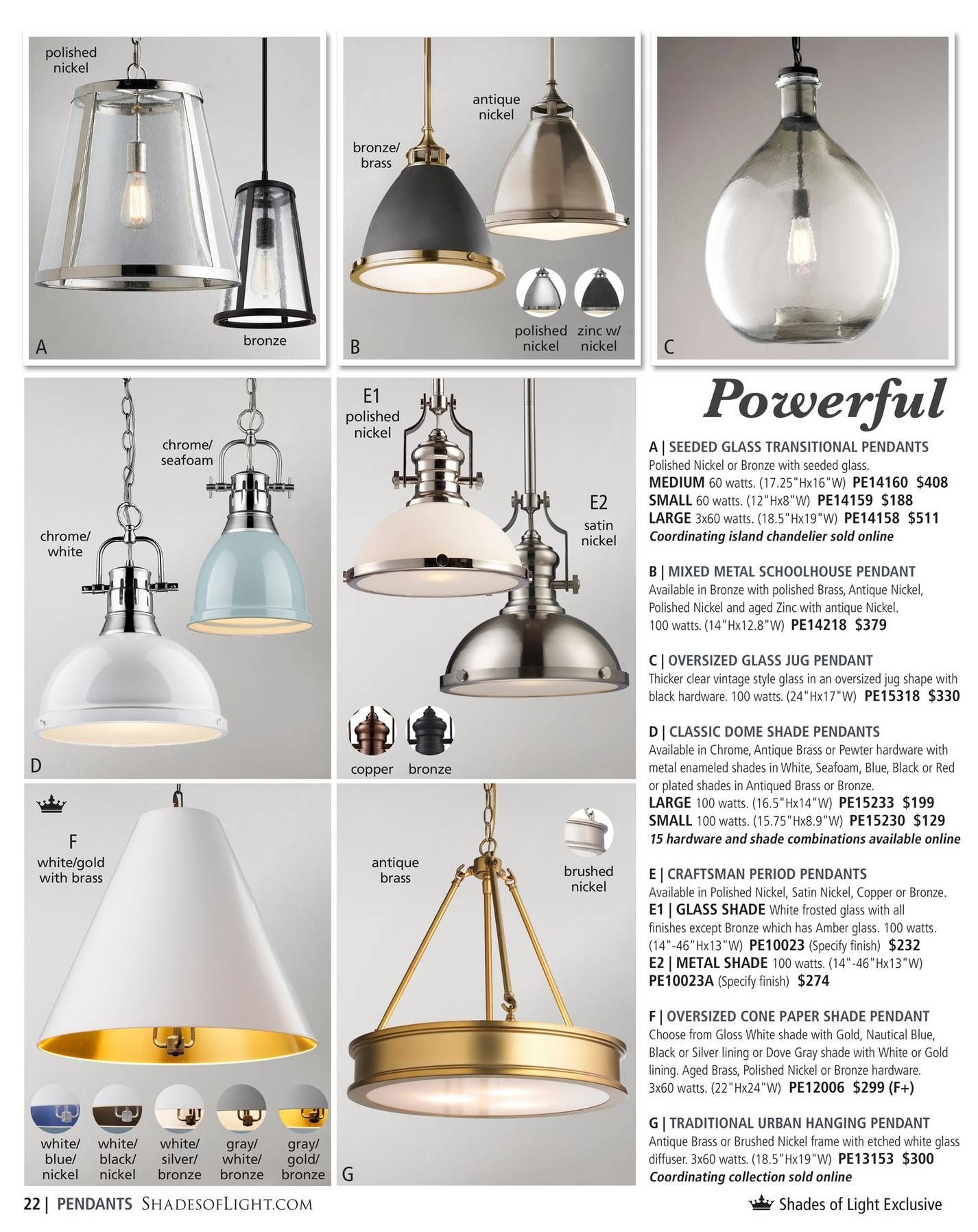 Shades Of Light – Farmhouse Classics 2017 – Page 22 23 Pertaining To Farmhouse Pendants (View 13 of 15)