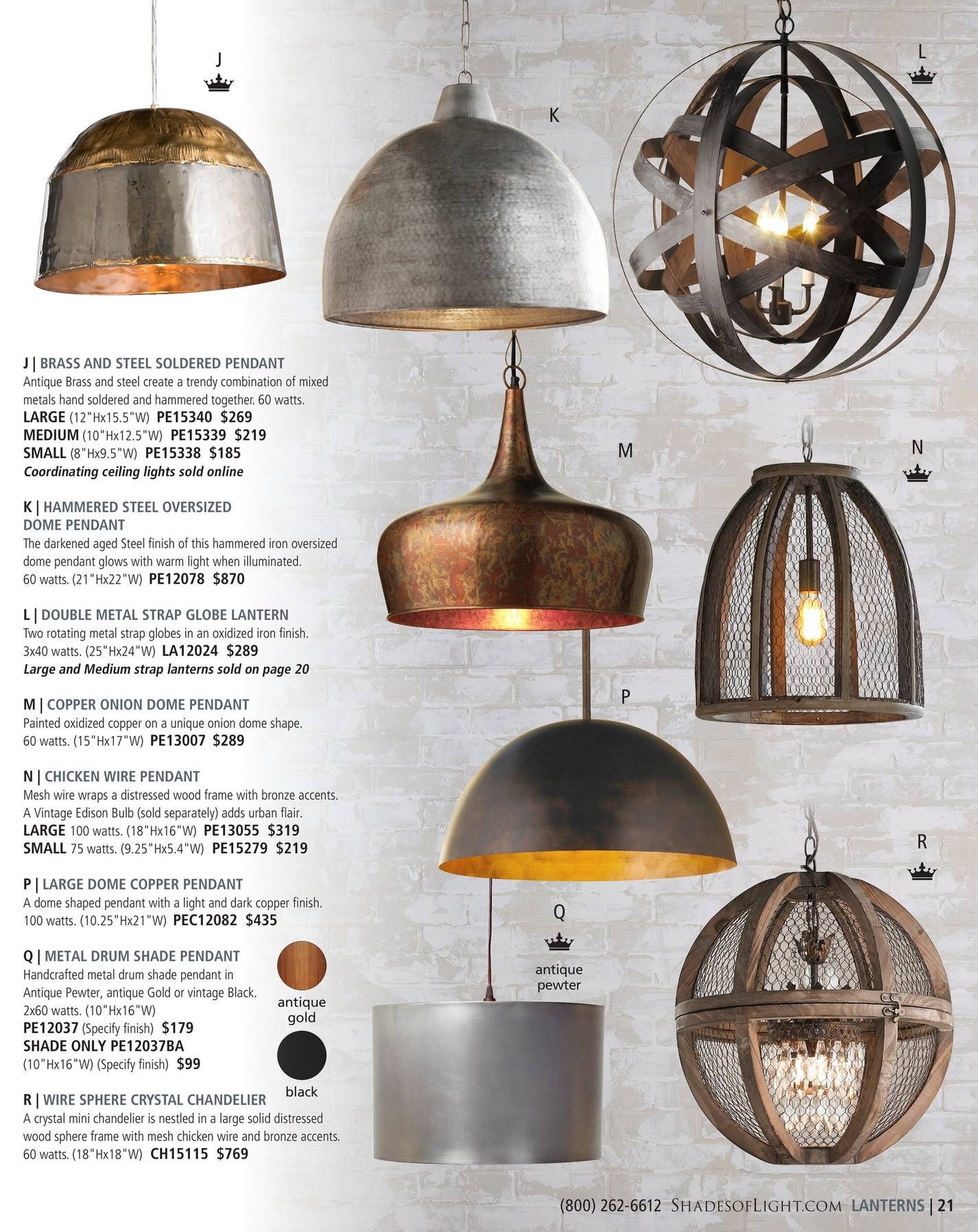 Shades Of Light – Modern Minimalist 2016 – Page 20 21 With Hammered Metal Pendant Lights (View 11 of 15)