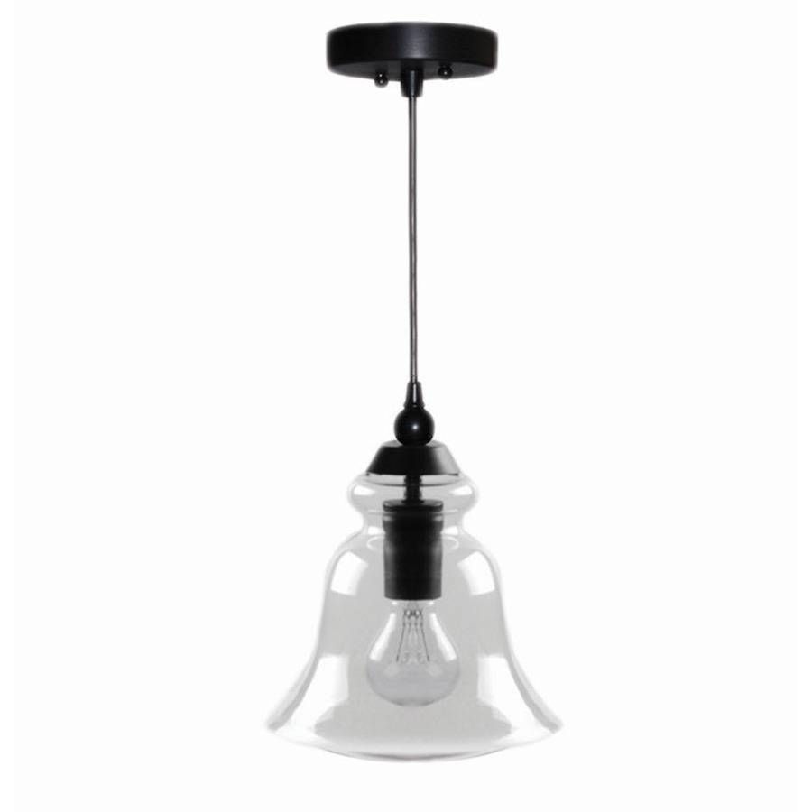 Shop Allen + Roth 8 In Bronze Mini Clear Glass Pendant At Lowes Regarding Lowes Mini Pendants (View 7 of 15)