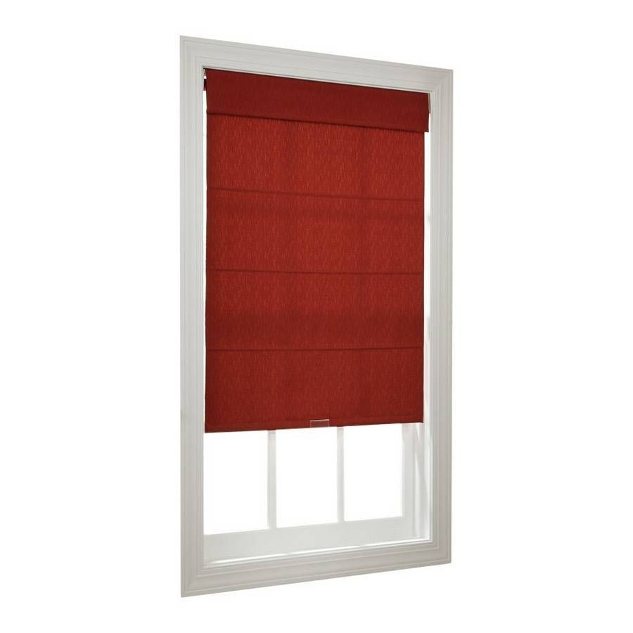 Shop Allen + Roth Brick Room Darkening Cordless Polycotton Roller Pertaining To Allen And Roth Shades (View 9 of 15)