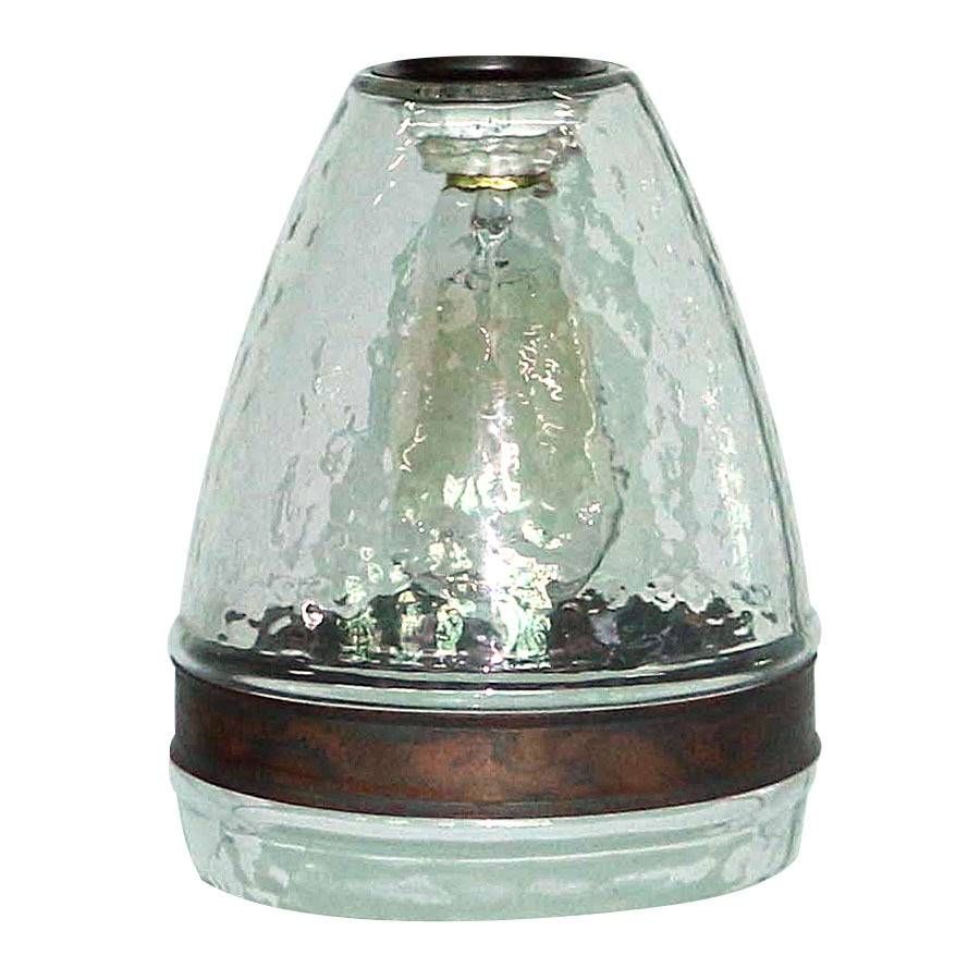 Shop Portfolio 7.5 In H 6 In W Clear Textured Glass Bell Pendant Within Portfolio Mini Pendant Lights (Photo 13 of 15)