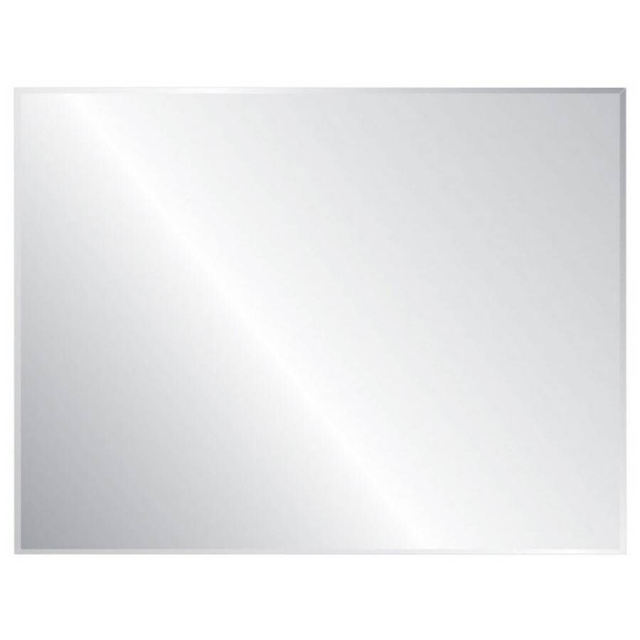 Shop Style Selections Silver Beveled Frameless Wall Mirror At Inside Wall Mirrors Without Frame (View 1 of 15)