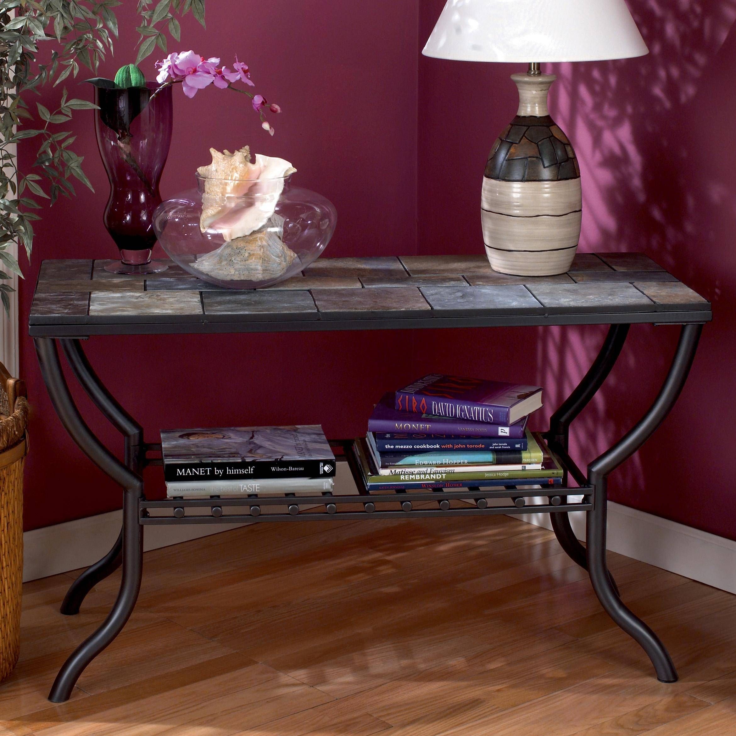 Signature Designashley Antigo Slate Top Sofa Table – Royal In Slate Sofa Tables (Photo 2 of 15)