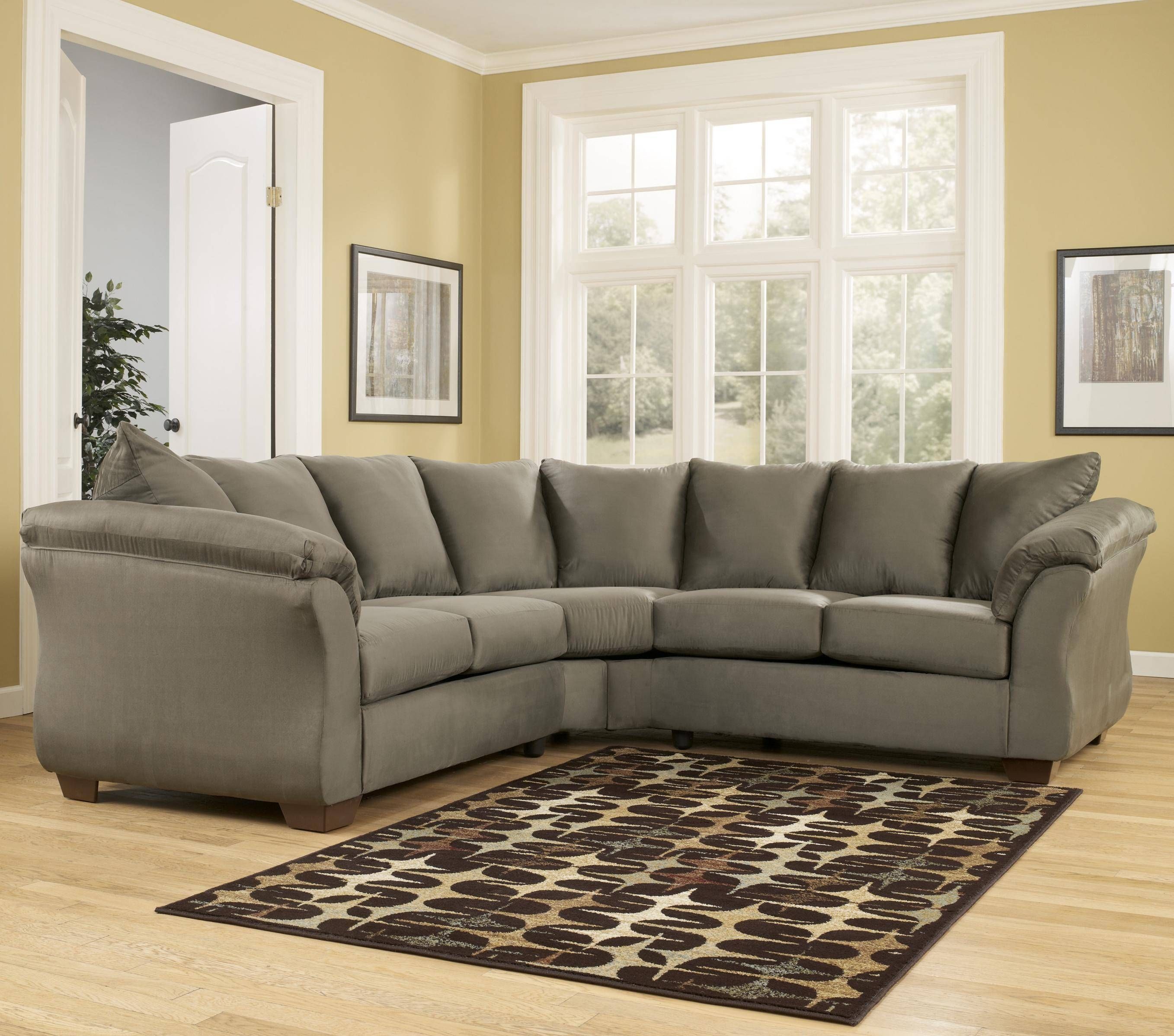 Signature Designashley Darcy – Sage Contemporary Sectional In Sage Green Sectional Sofas (View 4 of 15)