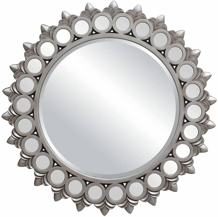 Silver Mirror, Big Round Mirrors For Walls Antique Silver Round With Regard To Round Antique Mirrors (View 15 of 15)