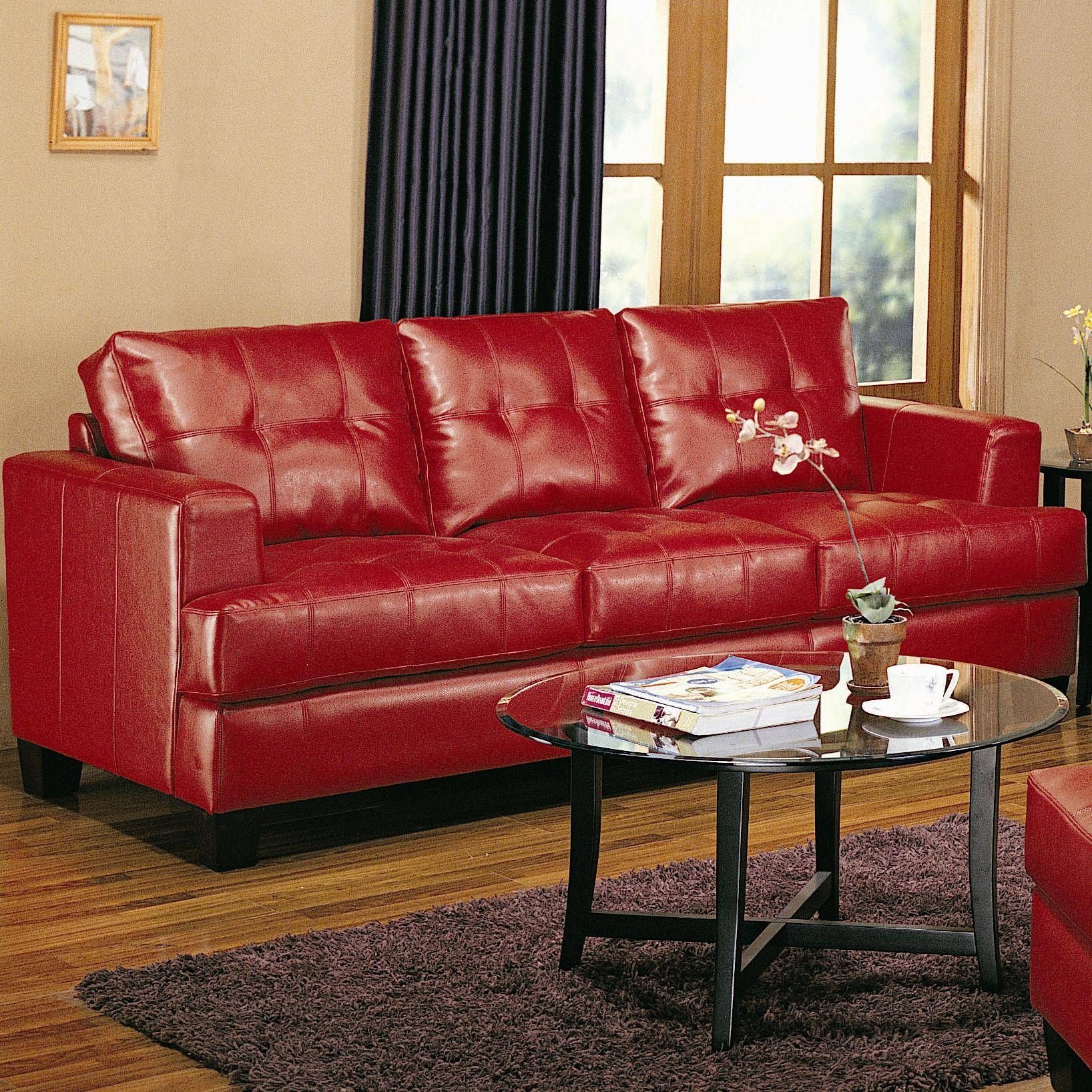 Sofas | Austin's Furniture Depot Pertaining To Dark Red Leather Couches (Photo 9 of 15)