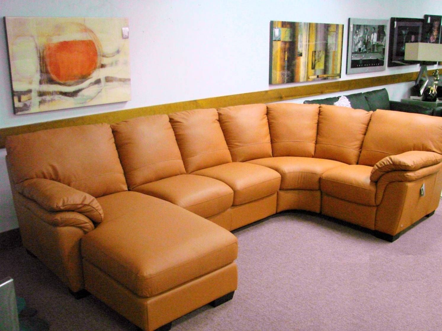 leather match sectional caramel color sofa collection