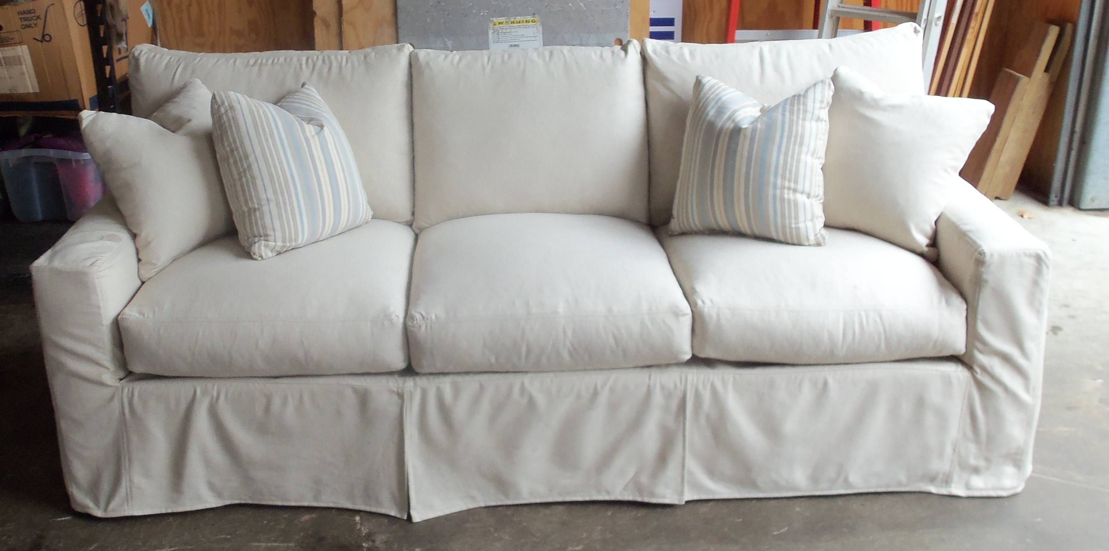 Sofas Center : White Slipcovers For Sofas With Cushions Cotton And For Canvas Slipcover Sofas (View 4 of 15)