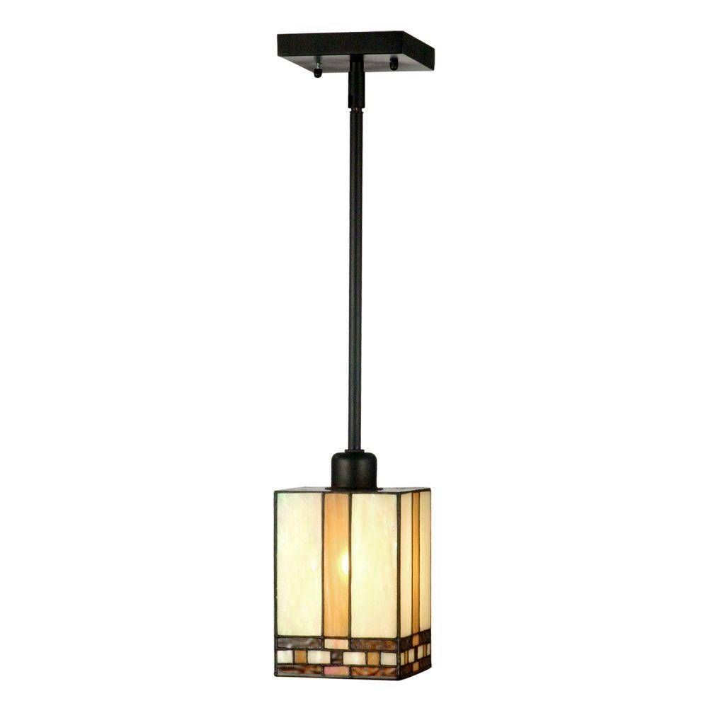 Springdale Lighting Mission 1 Light Antique Bronze Hanging Mini Within Mission Pendant Lights (View 2 of 15)