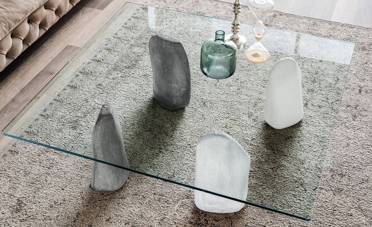 Stone Coffee Tables Base Glass Table Excl / Thippo With Stone And Glass Coffee Tables (View 8 of 15)
