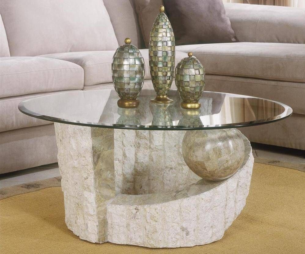 Stone Glass Coffee Table – Szahomen Within Glass And Stone Coffee Table (View 1 of 15)