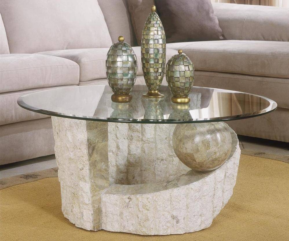 Stone Glass Coffee Table – Szahomen Within Glass And Stone Coffee Table (Photo 1 of 15)