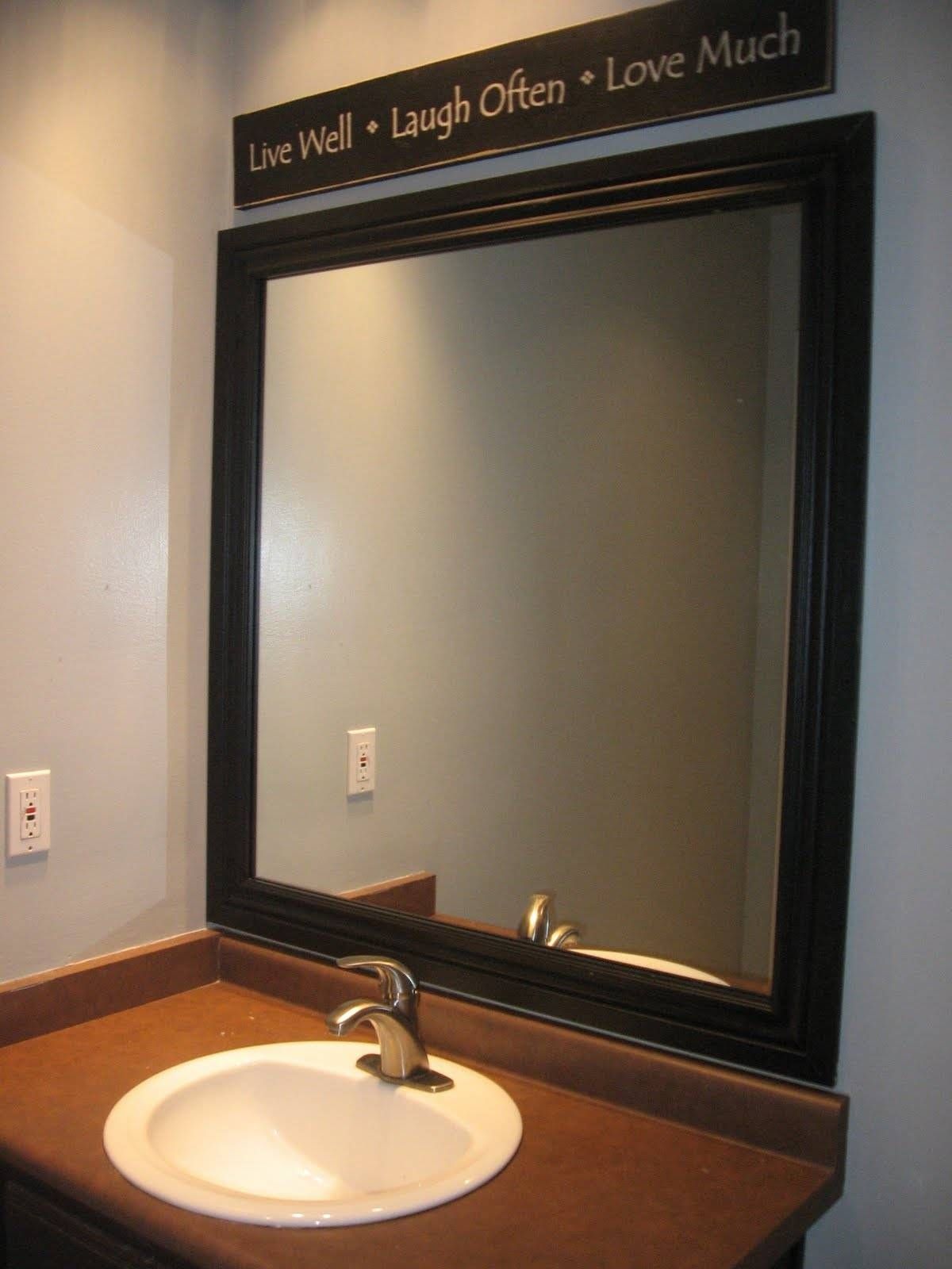 Stylish Framed Bathroom Mirrors | Home Designjohn Pertaining To Large Brown Mirrors (View 5 of 15)