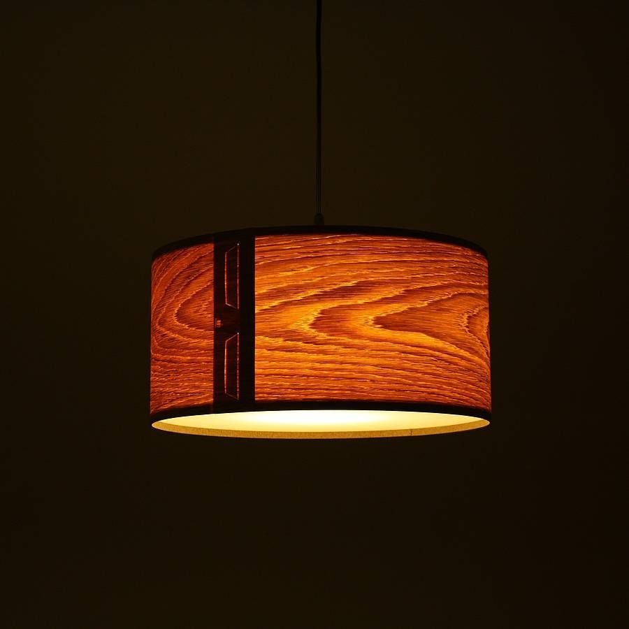 Tab Wood Veneer Light Shadejohn Green | Notonthehighstreet Pertaining To Wood Veneer Lights Fixtures (Photo 10 of 15)