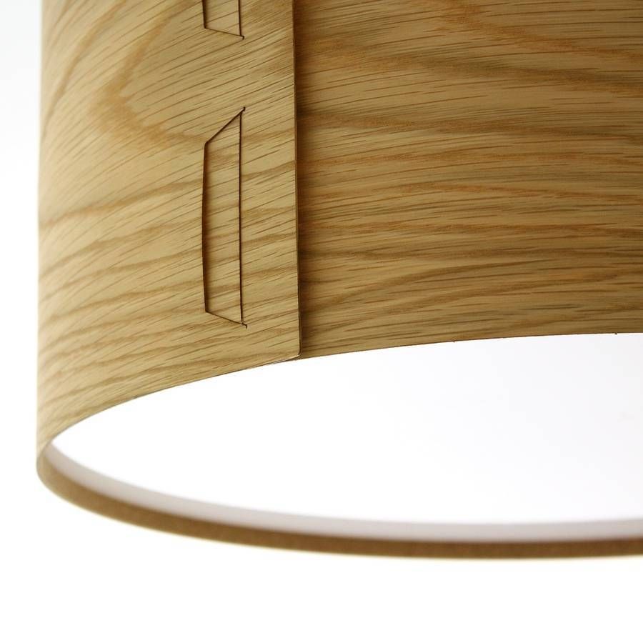 Tab Wood Veneer Light Shadejohn Green | Notonthehighstreet Within Wood Veneer Lighting (View 4 of 15)