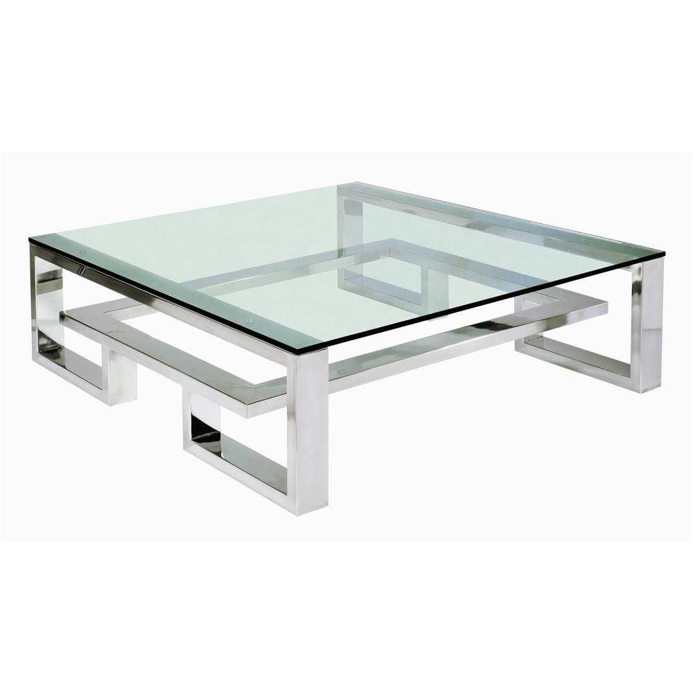 Table : Modern Square Glass Coffee Table Transitional Large Modern Within Large Glass Coffee Tables (View 6 of 15)