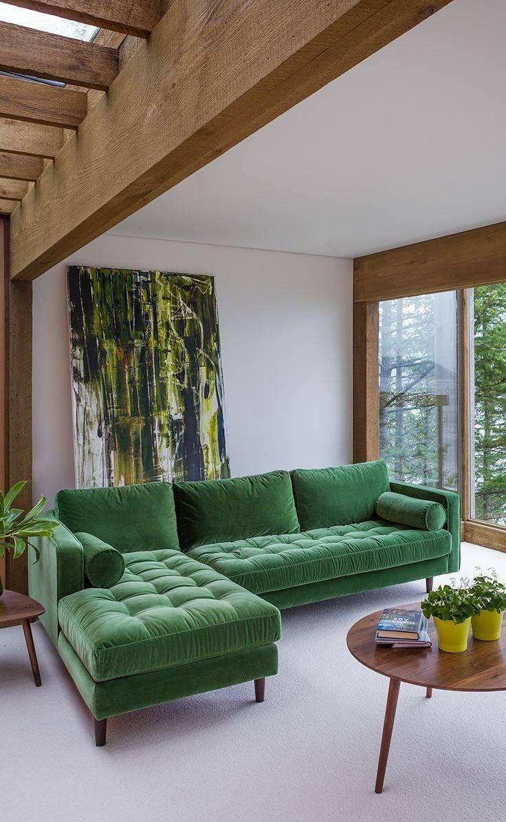 The 25+ Best Green Sofa Ideas On Pinterest | Green Living Room Regarding Emerald Green Sofas (Photo 8 of 15)