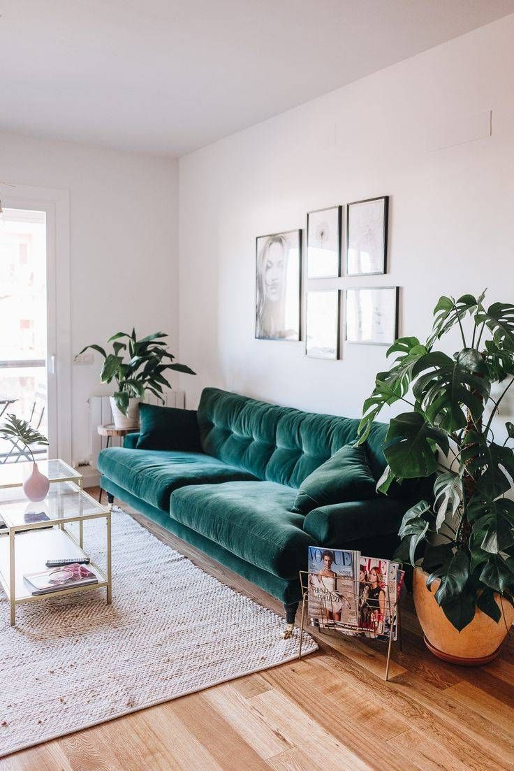 The 25+ Best Green Sofa Ideas On Pinterest | Green Living Room Within Green Sofas (View 14 of 15)