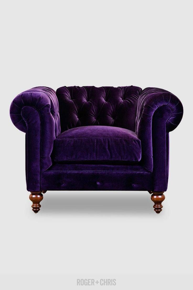 The 25+ Best Purple Chair Ideas On Pinterest | Purple Velvet Throughout Sofa Arm Chairs (View 9 of 15)