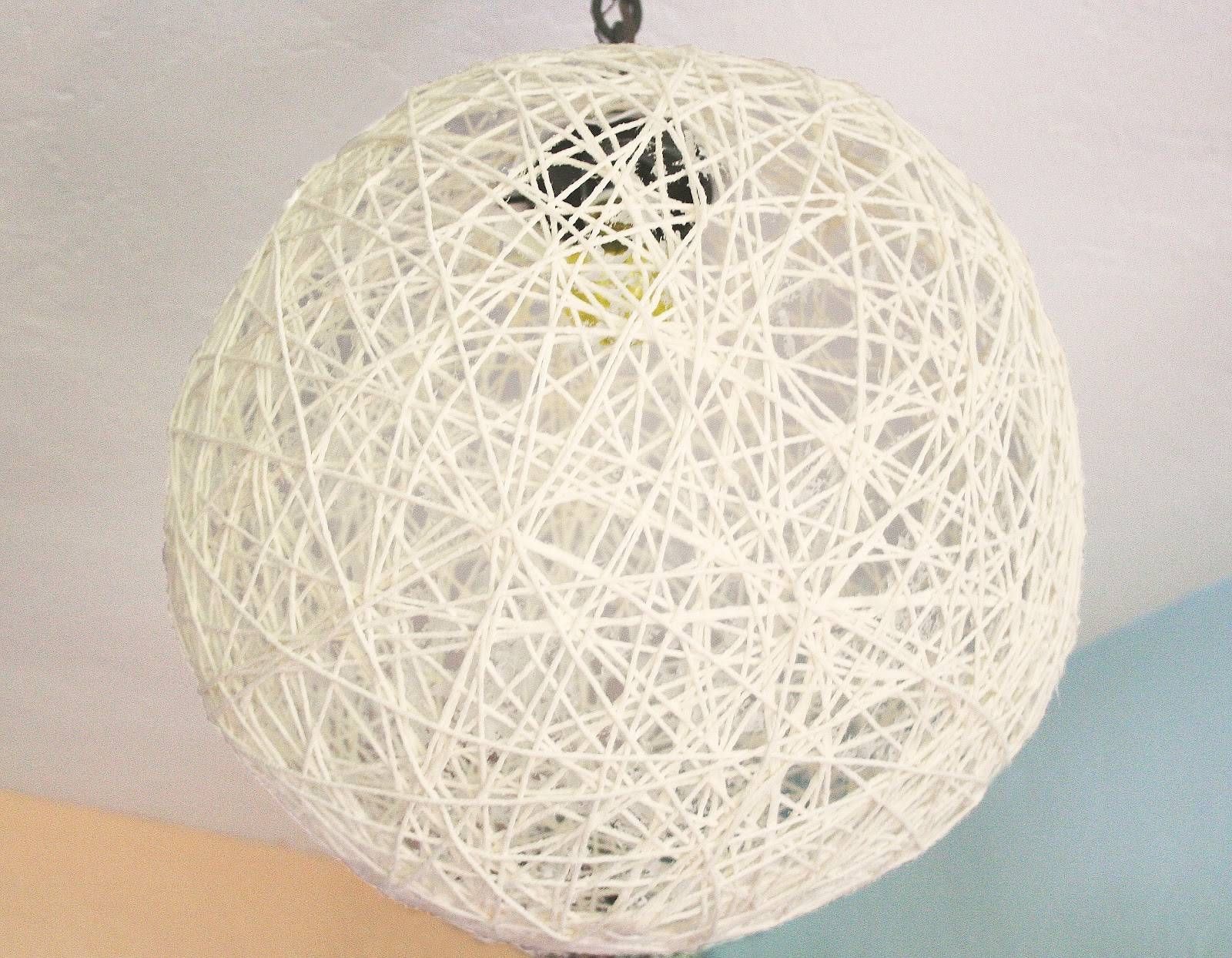 The Plumed Nest: Make: String Pendant Light Regarding Diy Yarn Pendant Lights (View 5 of 15)