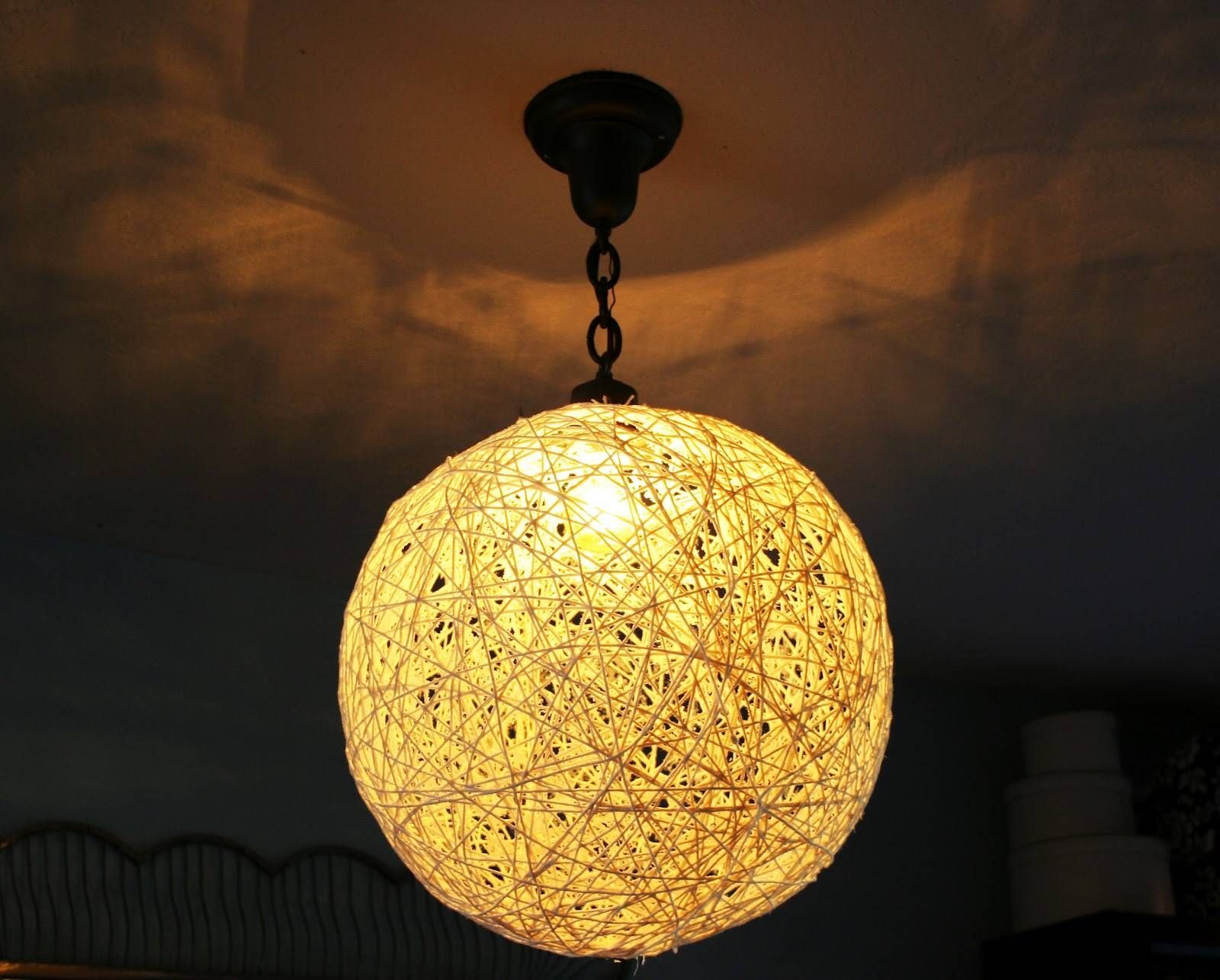 The Plumed Nest: Make: String Pendant Light With Diy Yarn Pendant Lights (View 3 of 15)