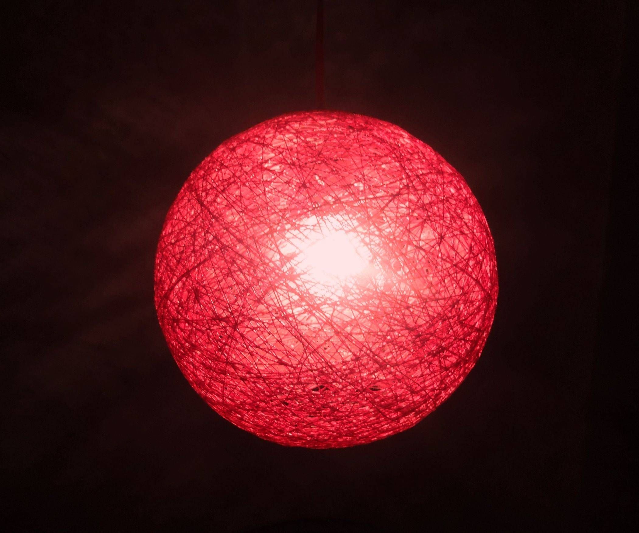 Thread Lampshade: 6 Steps (with Pictures) Regarding Diy Yarn Pendant Lights (View 15 of 15)