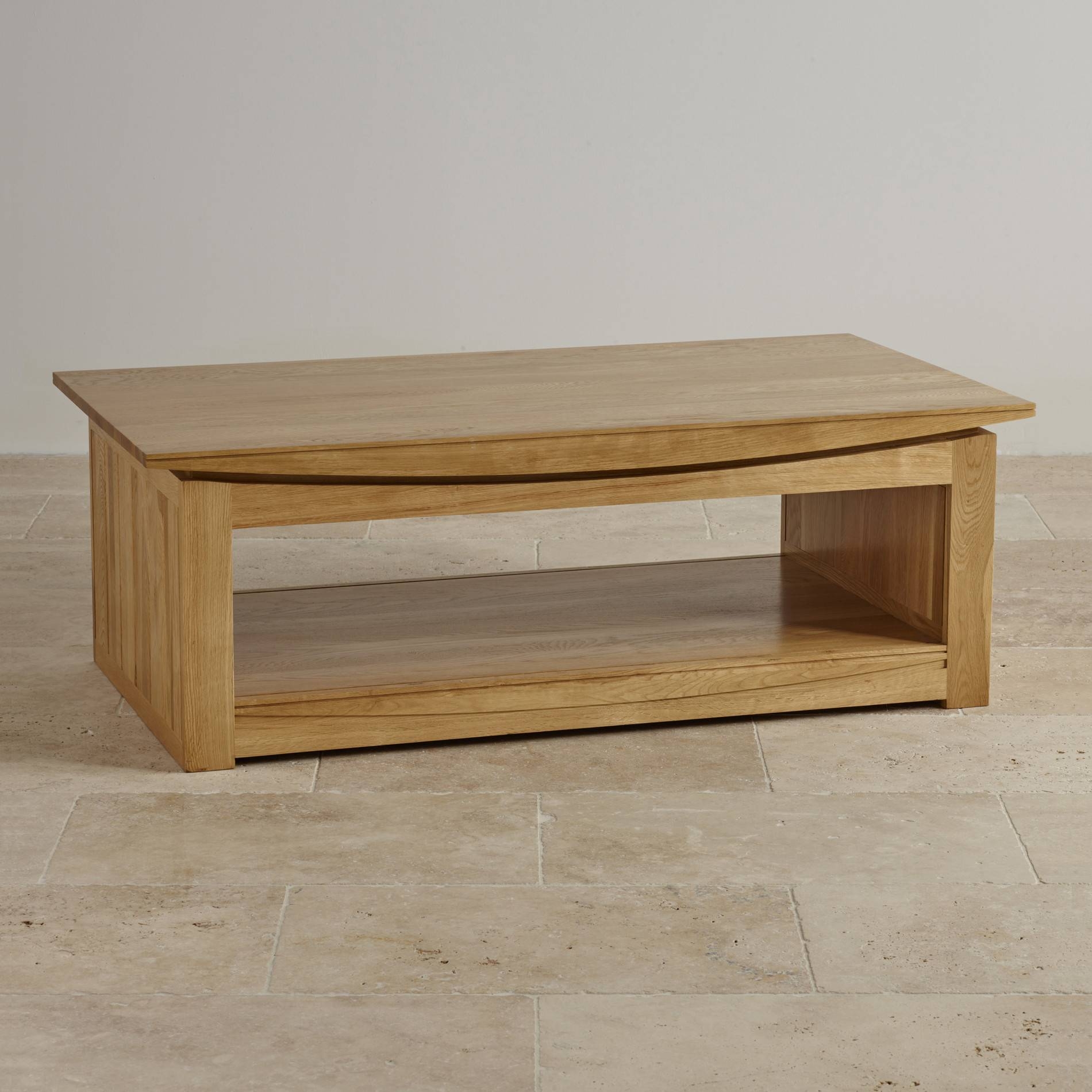 Tokyo Natural Solid Oak Large Coffee Tableoak Furniture Land Within Large Solid Wood Coffee Tables (View 2 of 15)