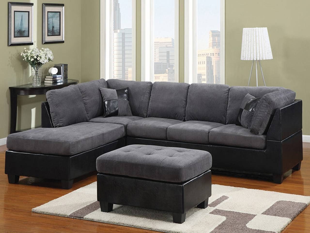 Trend Modular Sectional Sofa Microfiber 16 About Remodel Sectional Inside Black Microfiber Sectional Sofas (View 11 of 15)