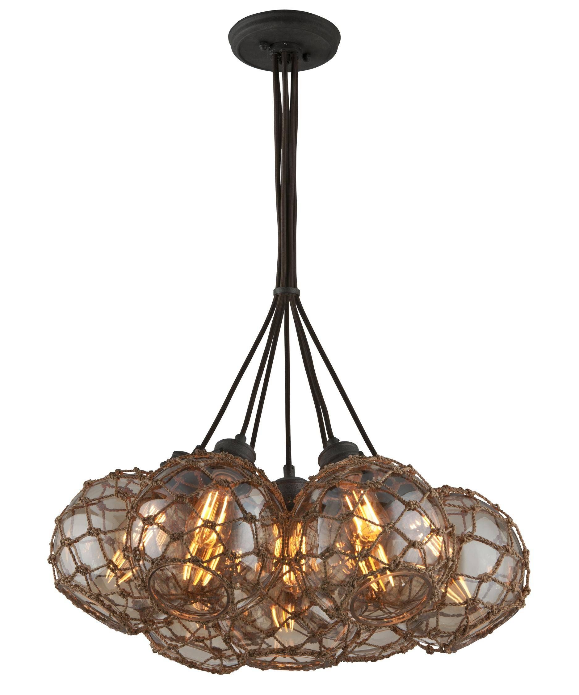 Troy Lighting F4755 Outter Banks 24 Inch Wide 7 Light Multi In Troy Lighting Sausalito Pendants (View 13 of 15)