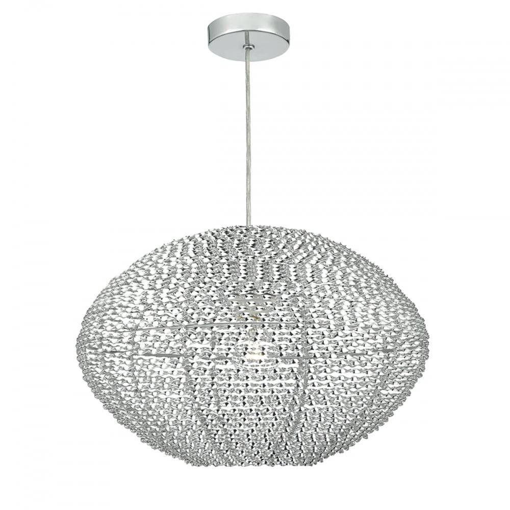 Twisted Aluminium Easy Fit Pendant Shade In An Oval Shape With Easy Fit Pendant Lights (View 12 of 15)
