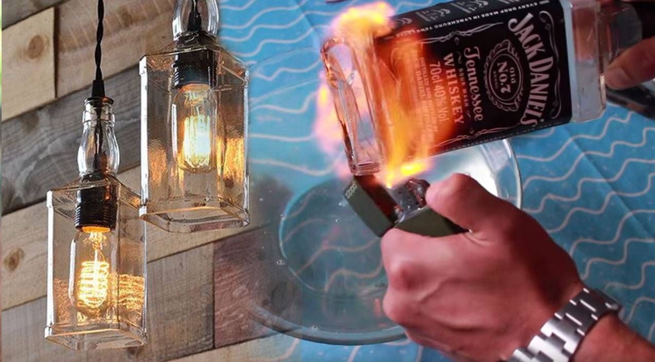 Upcycle Old Liquor Bottles Into This Incredible Diy Lighting Within Liquor Bottle Pendant Lights (Photo 1 of 15)