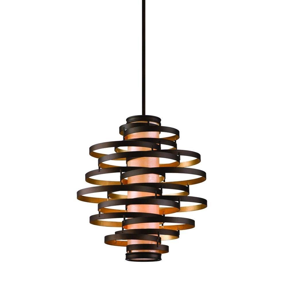 Vertical Pendant Light With Inner Glass Cylinder Shade And Four Within Wire And Glass Pendant Lights (View 5 of 15)