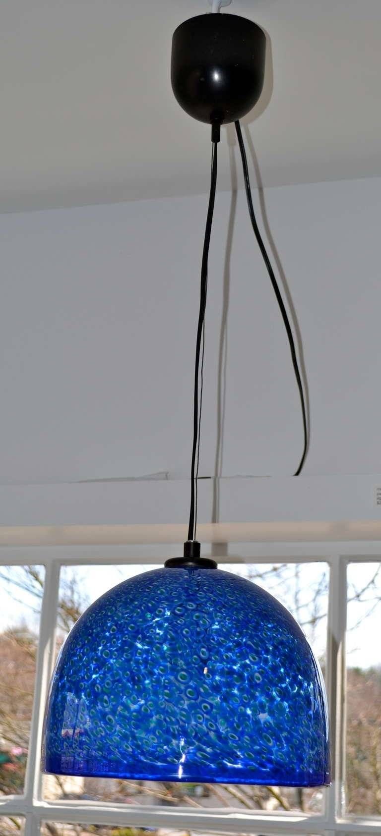 Vibrant Blue Murano Glass Pendant Lightvistosi At 1stdibs With Regard To Murano Glass Pendant Lighting (View 11 of 15)