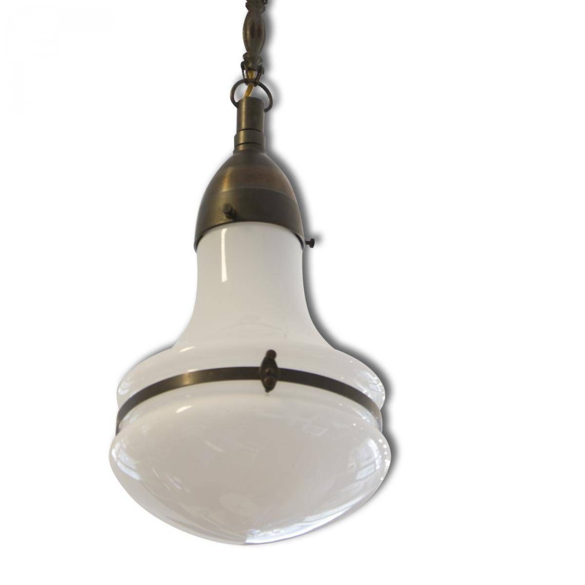 Vintage Milk Glass Pendantpeter Behrens For Aeg For Sale At Pamono With Regard To Milk Glass Pendants (View 8 of 15)