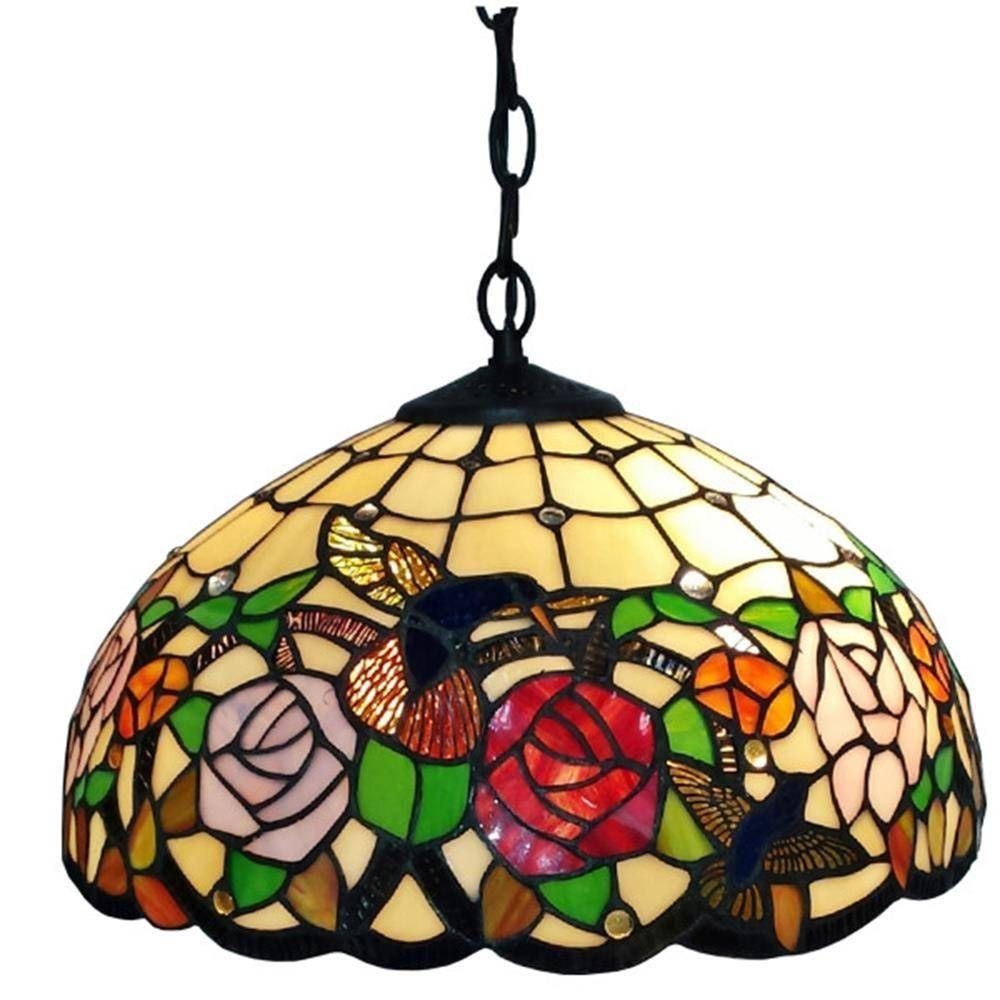 Warehouse Of Tiffany – Pendant Lights – Hanging Lights – The Home Intended For Diy Stained Glass Pendant Lights (View 4 of 15)