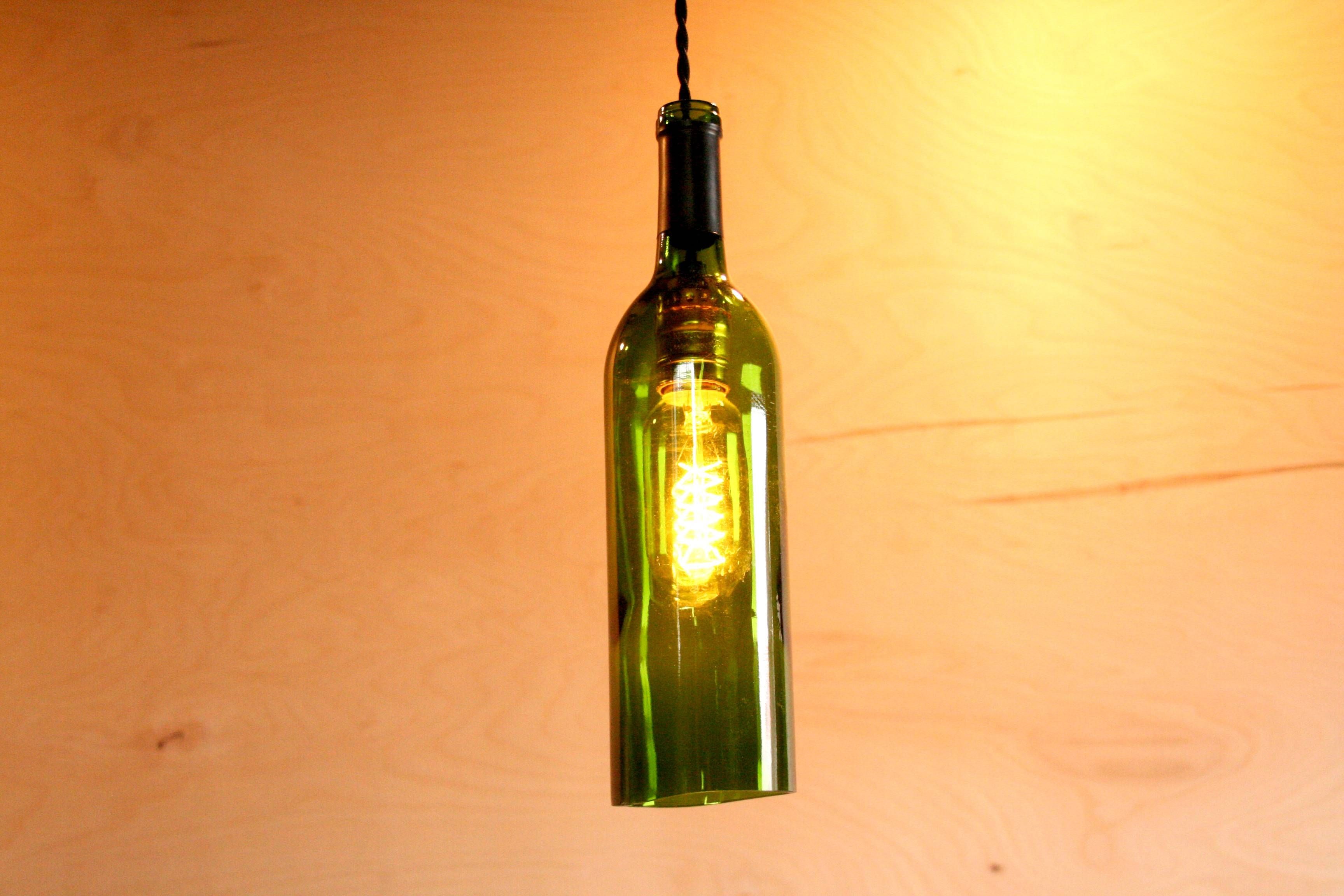 Wine Bottle Pendant Light – Rc Creative Within Wine Glass Pendant Lights (View 8 of 15)