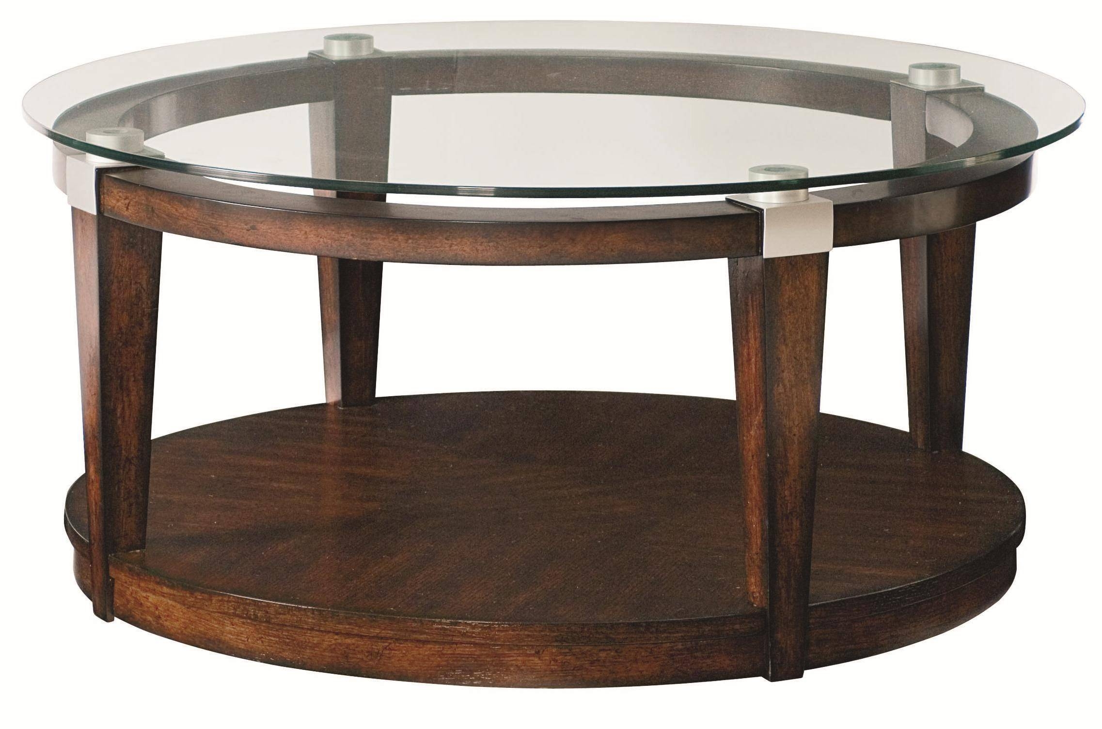 15 Best Collection of Round Wood and Glass Coffee Tables