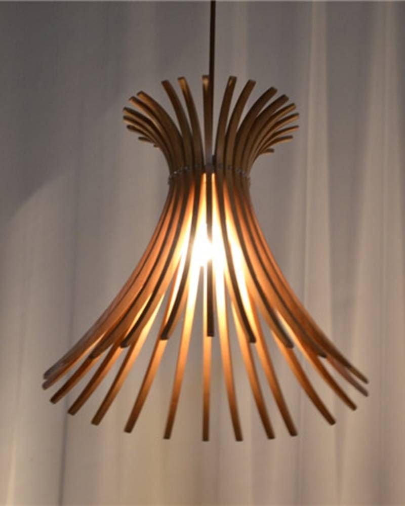 Wooden Pendant Light. Fashion Wooden Pendant Light Hollow Within Wooden Pendant Lights (Photo 6 of 15)